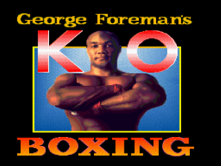 George Foreman's KO Boxing title screen for Super Nintendo